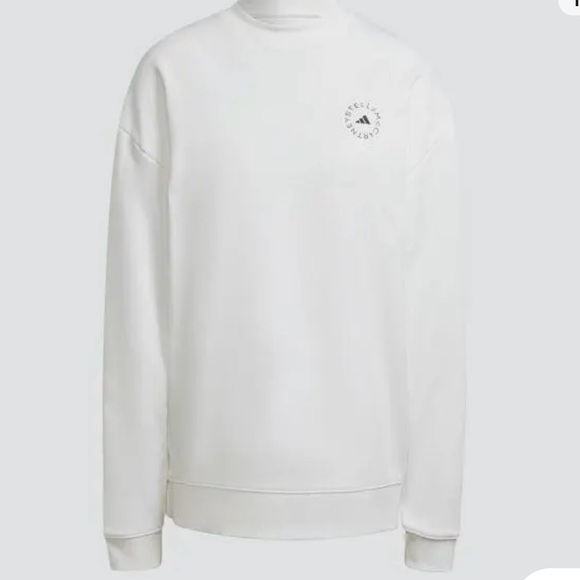 [STELLA MCCARTNEY FOR ADIDAS] Crewneck Sweatshirt French Terry White Size S NWOT - Picture 3 of 13